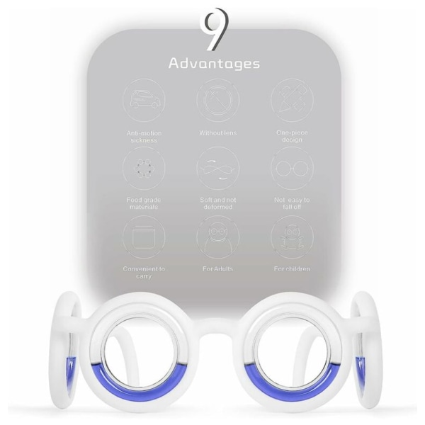 Hvide smarte anti-motionssyge-briller, ultralette bærbare An