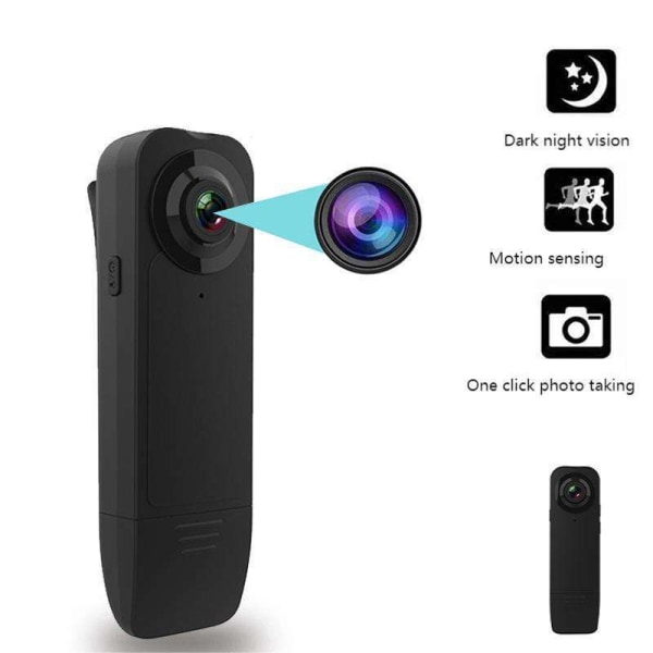 Mini Body Camera 1080P Full HD Bryst Ryg Klip Kameraer Bærbar R