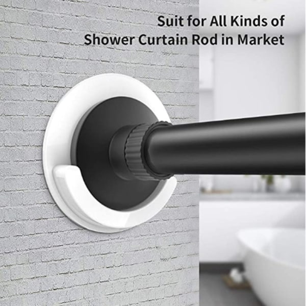 2 Pack Shower Curtain Rod Bracket, 4 Inch Diameter Universal Acry