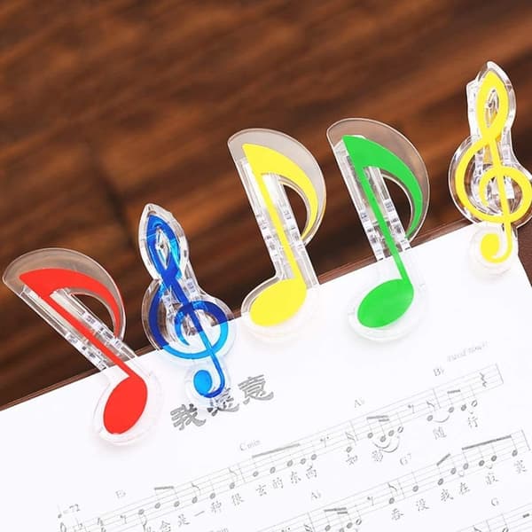 10 stk. musikknoter bindersklips, noteklips for ark