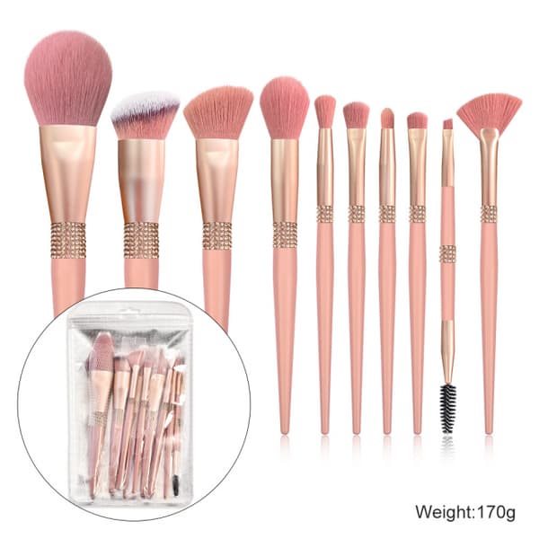 10 stk kosmetiske børster sæt Glitter makeupbørster sæt