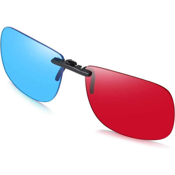 Anaglyf Röd Blå/Cyan 3D Glasögon Clip för 3D Film Serietidningar, Lättare, Klarare, Ljusare