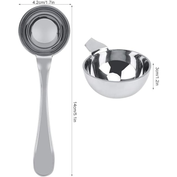 15 ml rustfritt stål kaffemåleskje, rustfritt stål kaffemåleskjeer for kaffe, te