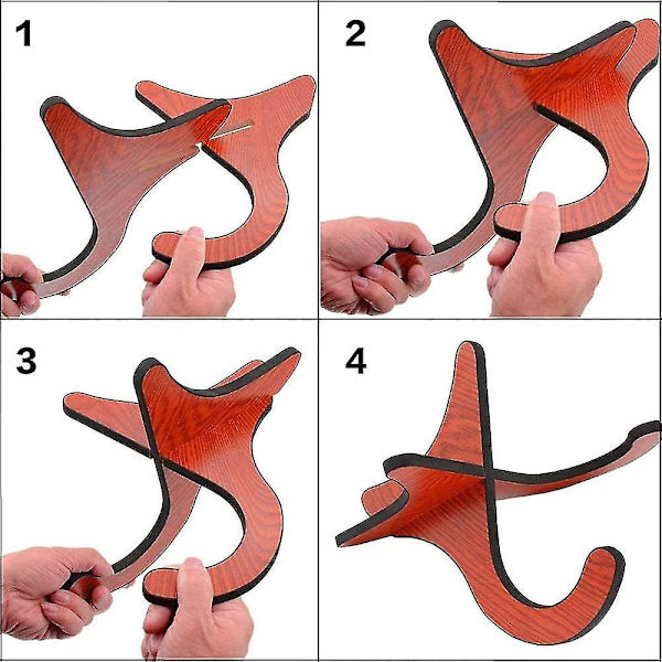 29*21*16CM Ukulele Stativ, Avtakbart Tre Stativ, Sammenleggbart