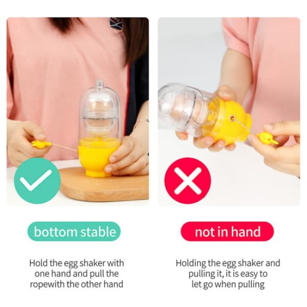 Kjøkkenredskaper Hånd Golden Egg Maker Egg Scrambler Shaker Insid