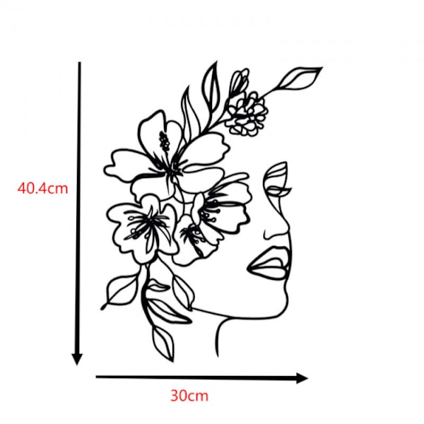 Musta 30x40,4cm Abstrakti Taide Siluetti Dekoraatio-Maalaus Koti