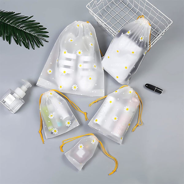 10 stk Reise Snøring Bag, Klar Plast Oppbevaringspose Chrysan