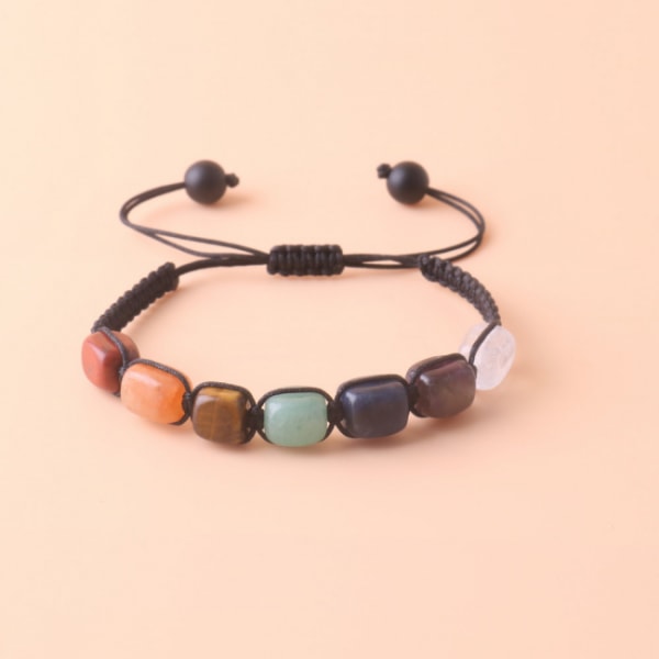 7 Chakra Healing Crystal Armband Kvinnor Naturlig Ädelsten Yoga