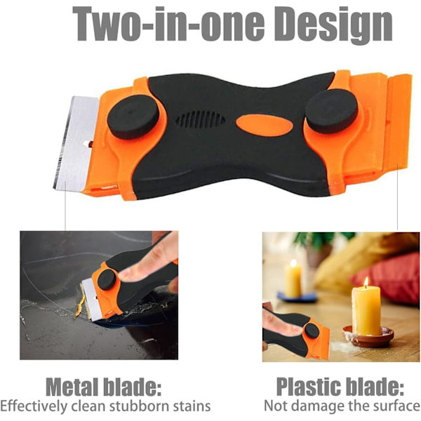 Glasskeramisk Plate Scraper + 20 Blades, Multipurpose Glass Scrap