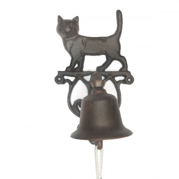 Gjutjärnsdörrklocka Liten katt