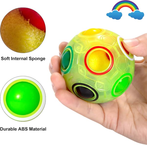 Magic Rainbow Ball, (Vihreä) Värien Yhdistämispeli, Hauska Fidget-lelu Pu