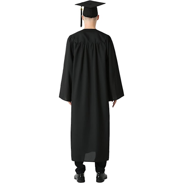 Valmistujaispuku ja valmistujaislakki aikuisille L 2023 Unisex Musta