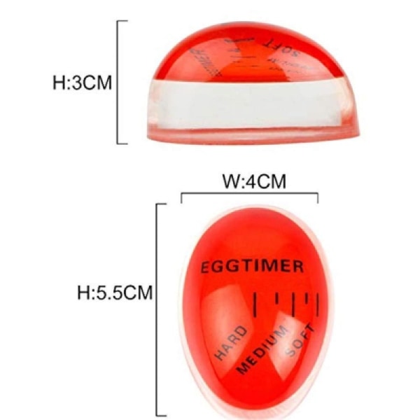 1 Egg Timer (Rød), En Størrelse, Gir Perfekte Resultater Hver Gang.