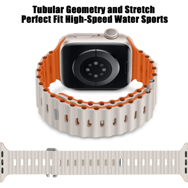 Star-Orange, kompatibel med Apple Watch-bånd 41mm 40mm 38mm, soft
