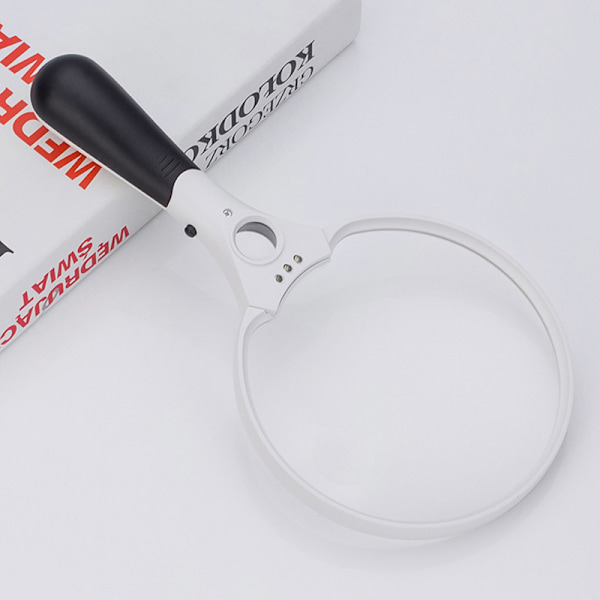 Stor förstoringsglas med LED-ljus - 2X 4X 10X förstoring L