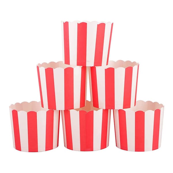 50 stk røde papir cupcake-muffins til bursdagsbryllupsfest