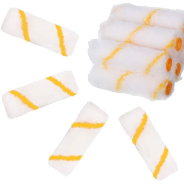 Färgroller 10cm 10 st Färgroller Set Liten Färgroller med 1 Roller Borsthållare 32cm Heminredningsverktyg för Dörr Tak Vägg Golv