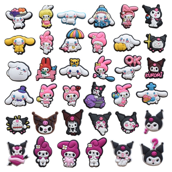 Cartoon Sanrio 37 stykker sko dekorationer, Crocs dekorationer C
