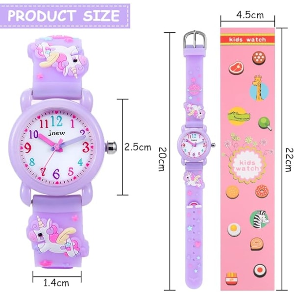 (Light Purple Unicorn) Kids Watch, Analog Watch for Boys and Girl