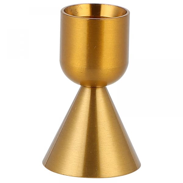 Sett med 3 Messing Lysestaker for Spisse Lys Aluminiums Lysestake