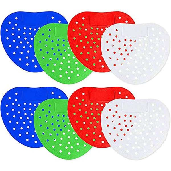 8 stk. urinal skærm, urinal frisklufter, urinal filter, langvarig duft i enhver urinal eller urinal (stort hul)