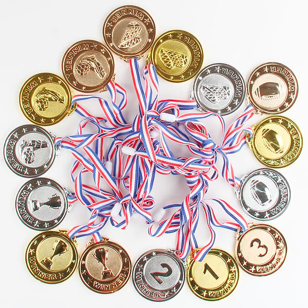 3 st guld silver brons olympisk stil metall vinnarmedaljer guld si