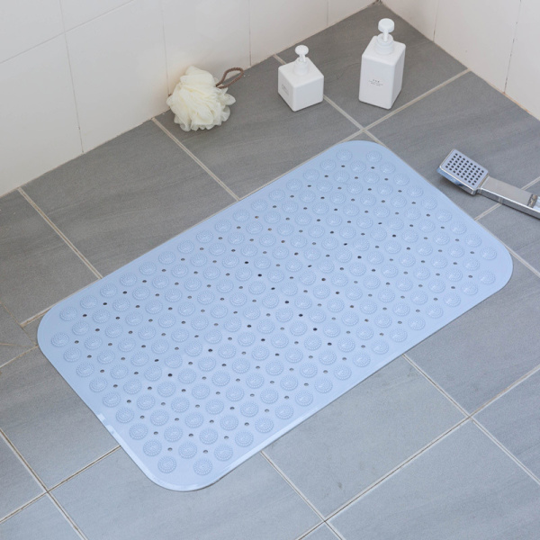 Hvit 48*48CM Anti-Skli Badematte, Kvadratisk Dusjmatte Muggsoppresistent