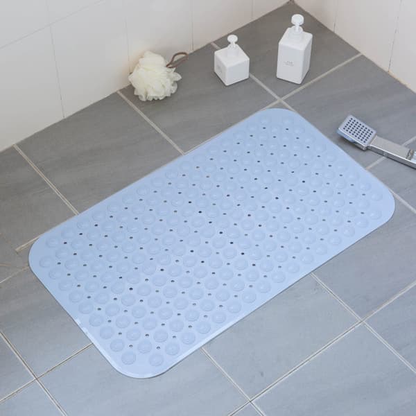 Vit badmatta 48*48CM, halkfri, kvadratisk duschmatta, mögelresistent
