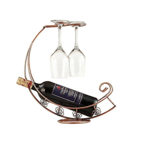 Retro Vinflaskeholder Vinstativ Champagne Flasker Stativ Glas