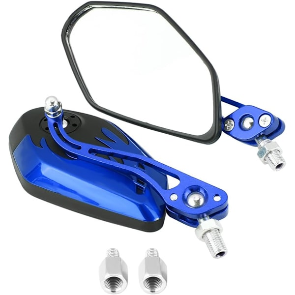 1 par Universal Sink Flame Motorcykel backspegel (Blå) Sc