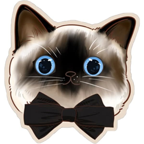 Siamesisk katt musematte Søt kontormusematte Tegneseriedesign Datamaskin