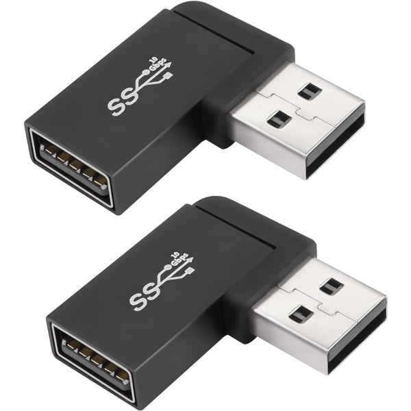 90° vinklad USB 3.1-adapter 10 Gbps USB 3.1 hane till hona, höger vinkel