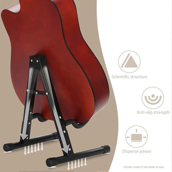 Gitarstativ A-ramme sammenleggbart jern bærbart instrumentstativ for A