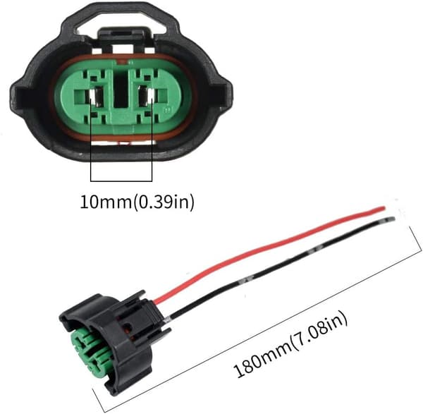 2 x H8 Hunkontakter til LED Tåge Lygte Stik