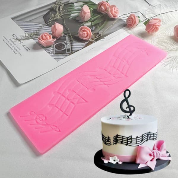Multi musiknode blonde silikoneform fondant måtte kagedekoration