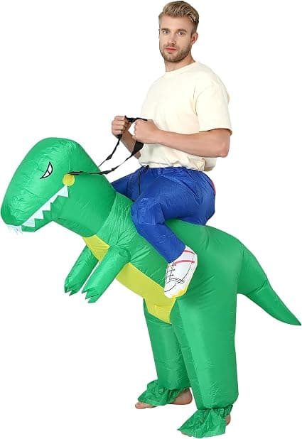 Kostume (Grøn) Oppustelig Dinosaur til Voksne Oppustelig Inflata
