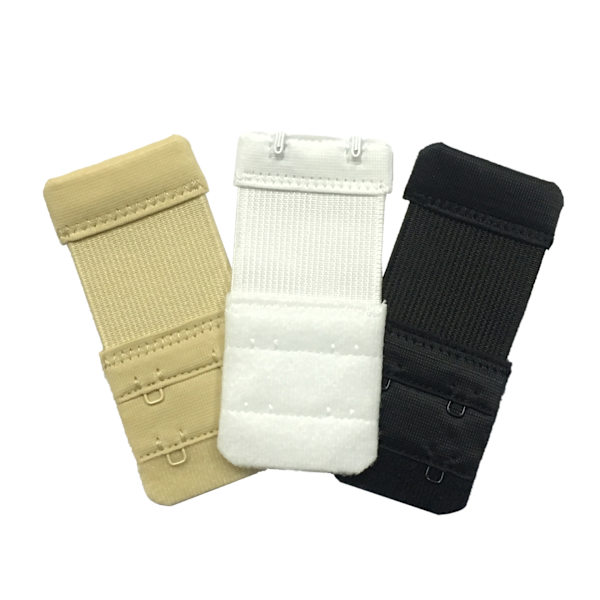 3-pak myke og komfortable BH-forlengere for kvinner med 2 kroker, 8,5 cm x 3,8 cm