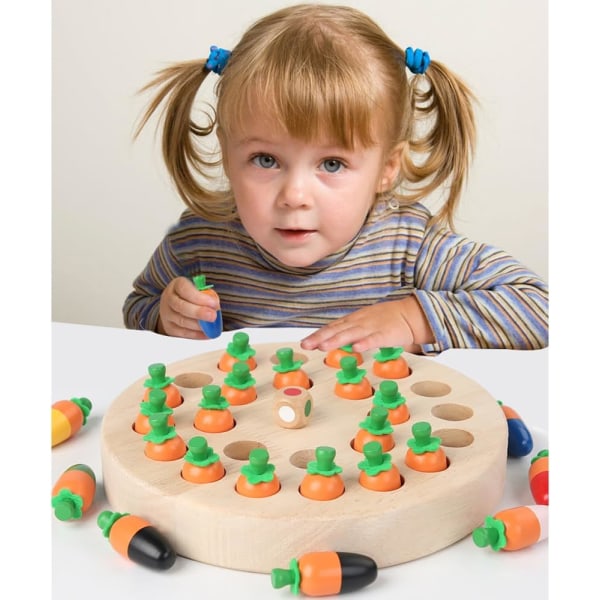 Spil for børn 3 år, Hukommelseskak (gulerod), brætspil