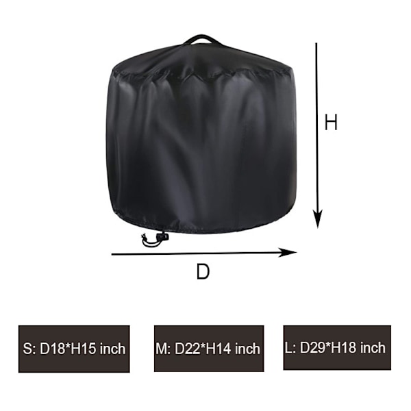 Grillbeskyttelsesdeksel (L D29*H18 tommer) - Premium bærbar - W