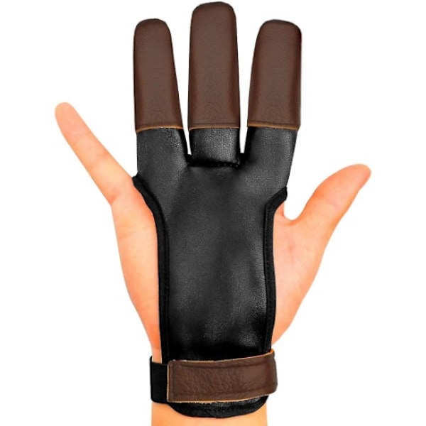 Bågskyttehandske Finger Tab Tillbehör - Läderhandskar för Recurve