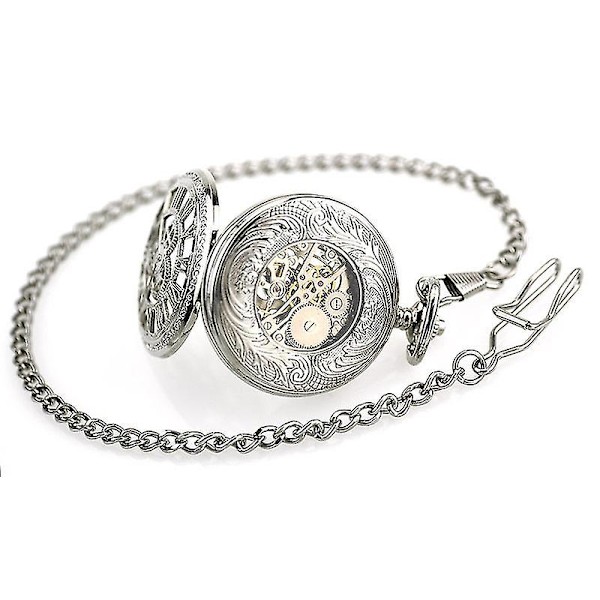 Mekaninen taskukello Steampunk-taskukellot Retro Skeleton P