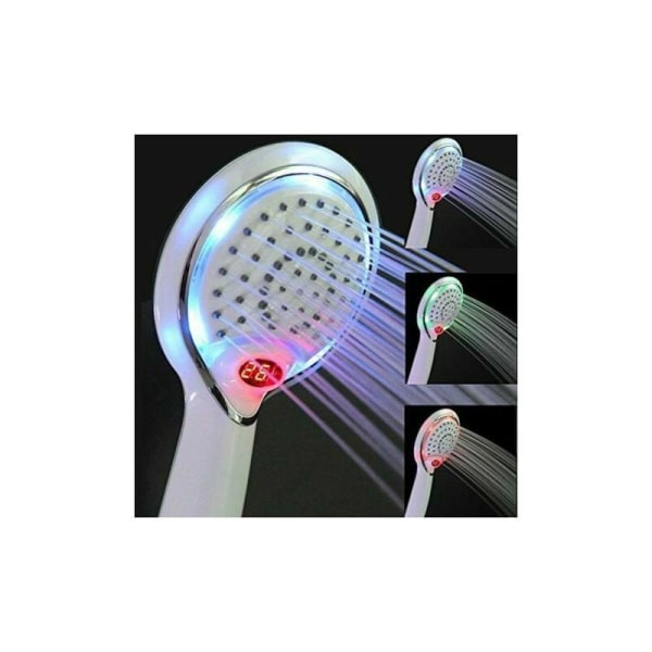 LED duschhuvud Handdusch, 3 färger temperaturkontrolldusch