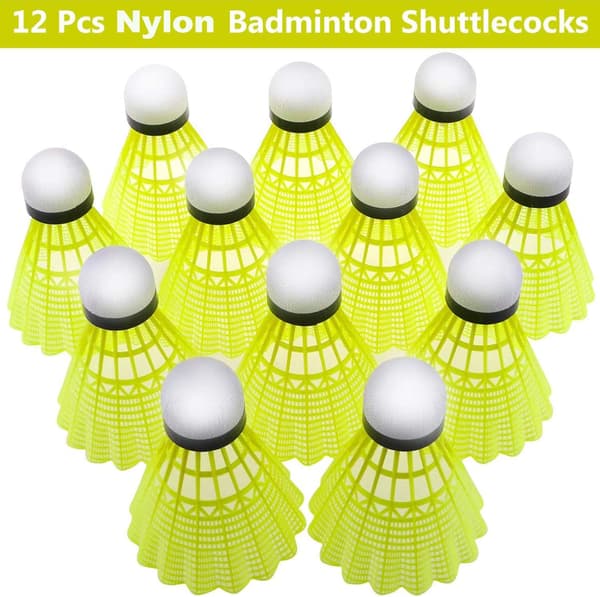 Set med 12 Pro Nylon Badminton Shuttlecocks Premium Quality Goose