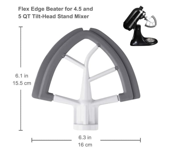 4,5 - 5 Quart Flex Edge Stirrer til KitchenAid Vertikal Blender
