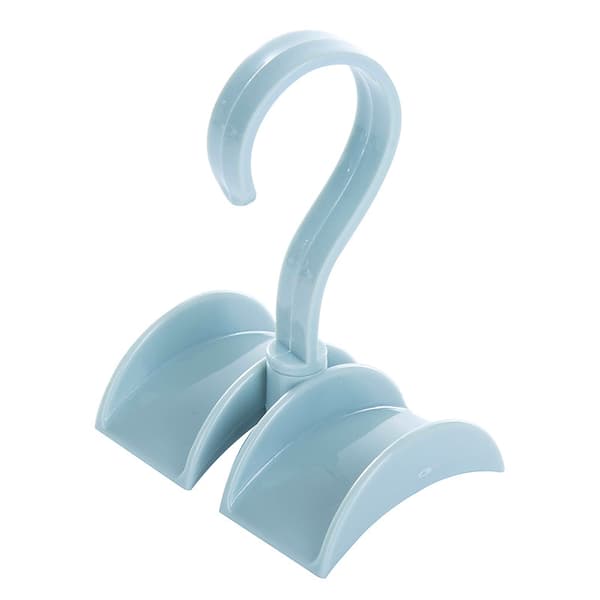 Set med 3 handväskkrokar, 9,4 x 12 x 7 cm, Blå - Set med 3 dubbla krokar för handväskor, väskhållare, Plast (ABS)