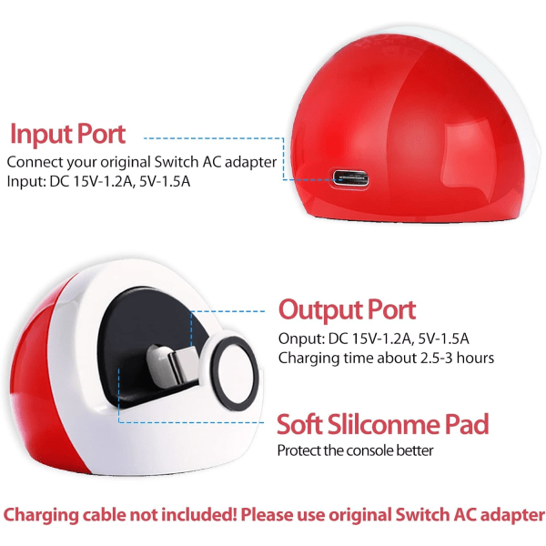 Mini-latausteline Nintendo Switchille/Switch Litelle/Switch OLEDille,