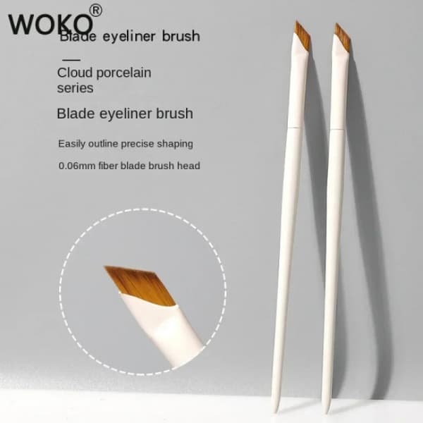 2 st uppgraderad Blade Eyeliner Brush Ultra Thin Fine Angle Flat Eye