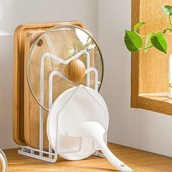 Holder for (White) Cutting Board Pot Lid Holder Cutting Board Org