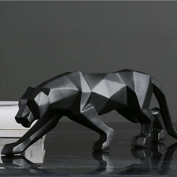 Skulptur Ornamenter Geometrisk Skulptur Harpiks Leopard Statue Vild