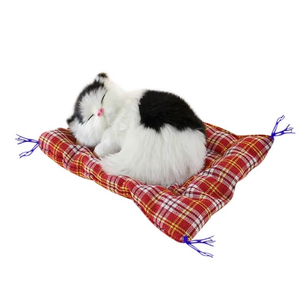 Rumdekoration (svart kattlur) 17 cm simuleringsdjur söt katt